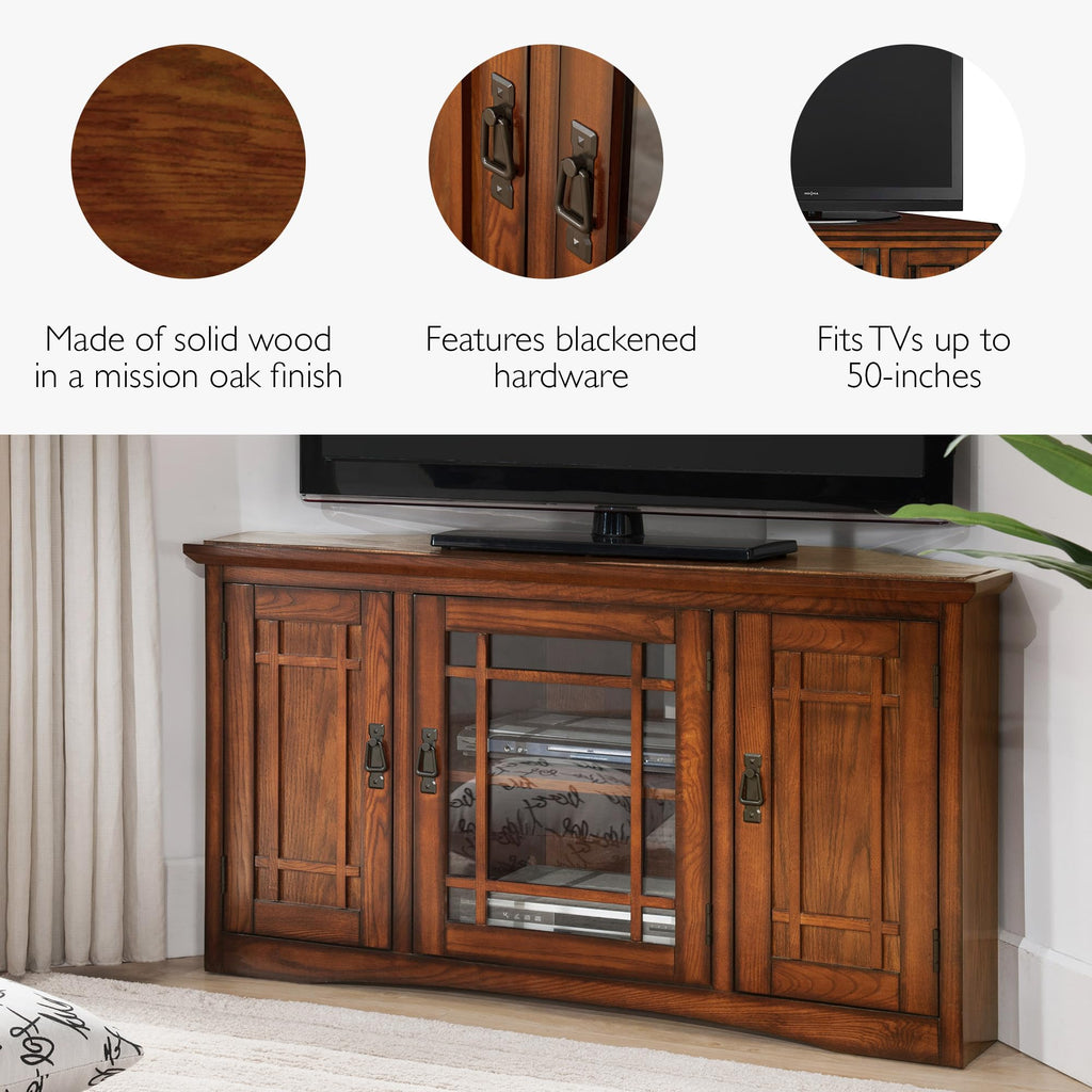 Mission Oak Corner TV Stand Q654727