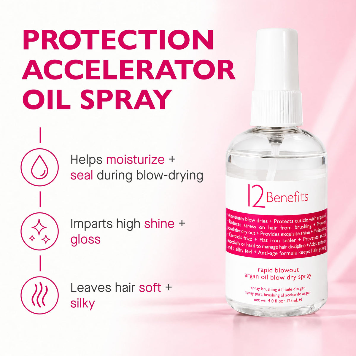 Argan Oil Heat Protectant Spray 4 oz Z8066