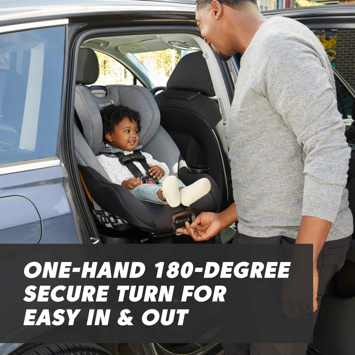 Rotating Convertible Car Seat, Rear to Forward Facing, Onyx Black J324