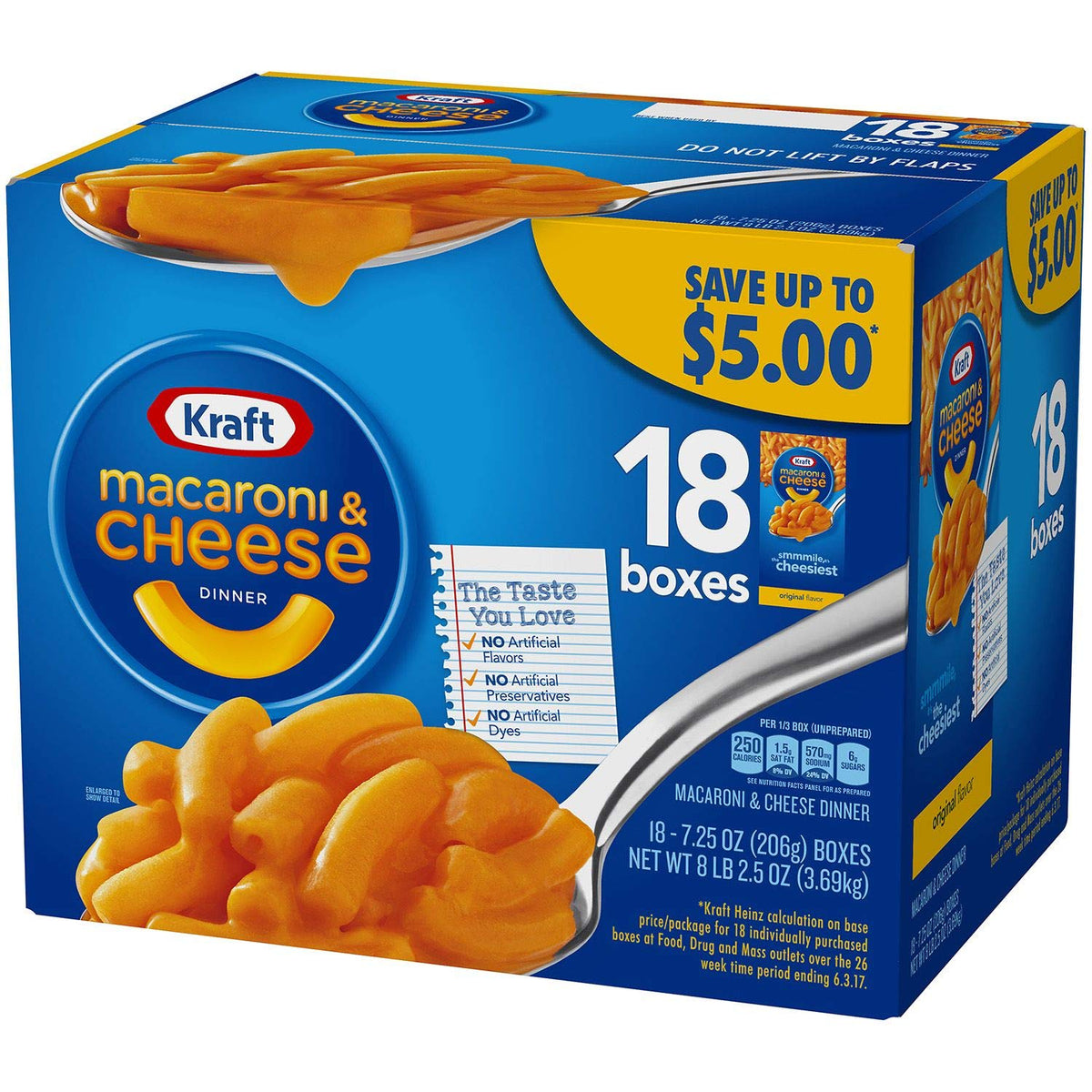 Macaroni & Cheese 7.25 oz 18 Boxes M924900