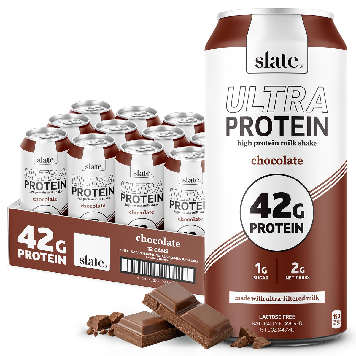 Chocolate Ultra Protein Shake 15 fl oz 12 Cans B5637