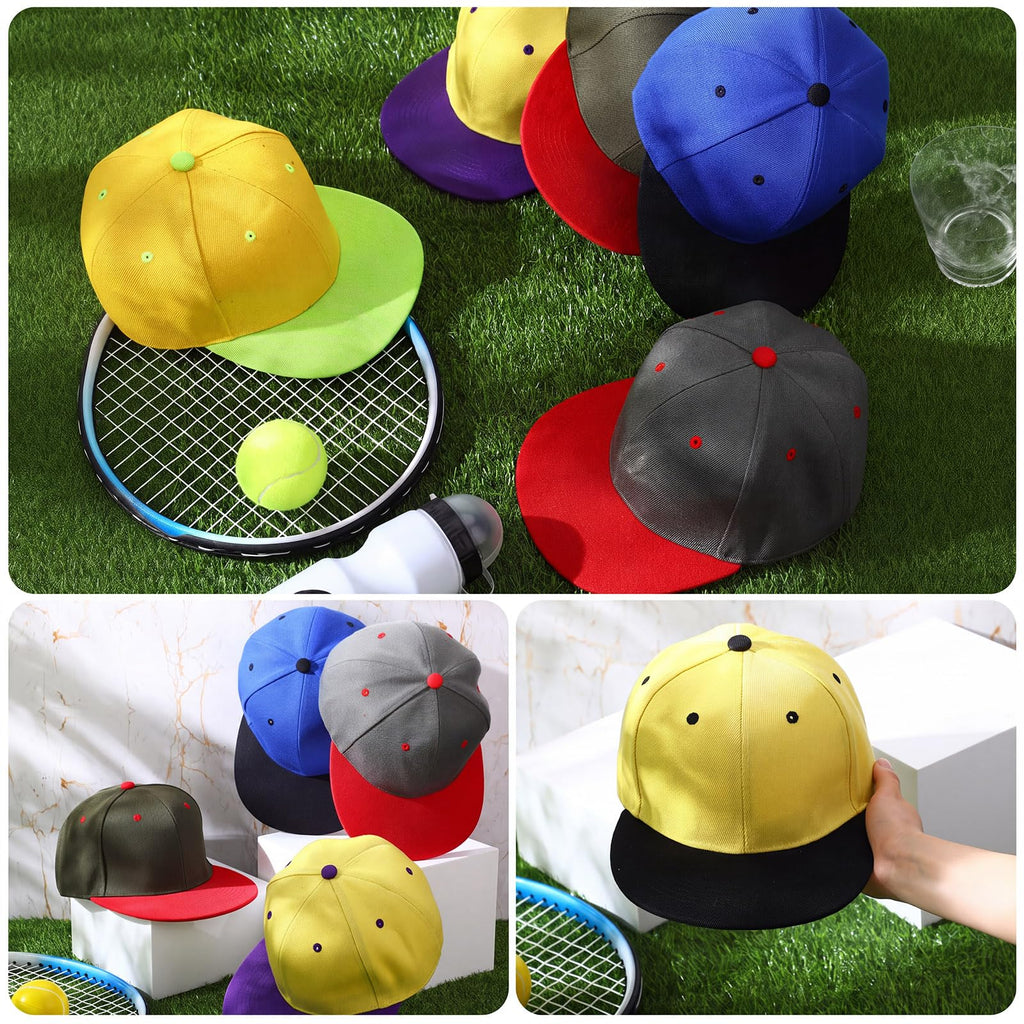 30 Pcs Flat Bill Snapback Hats Bulk Adjustable P94657