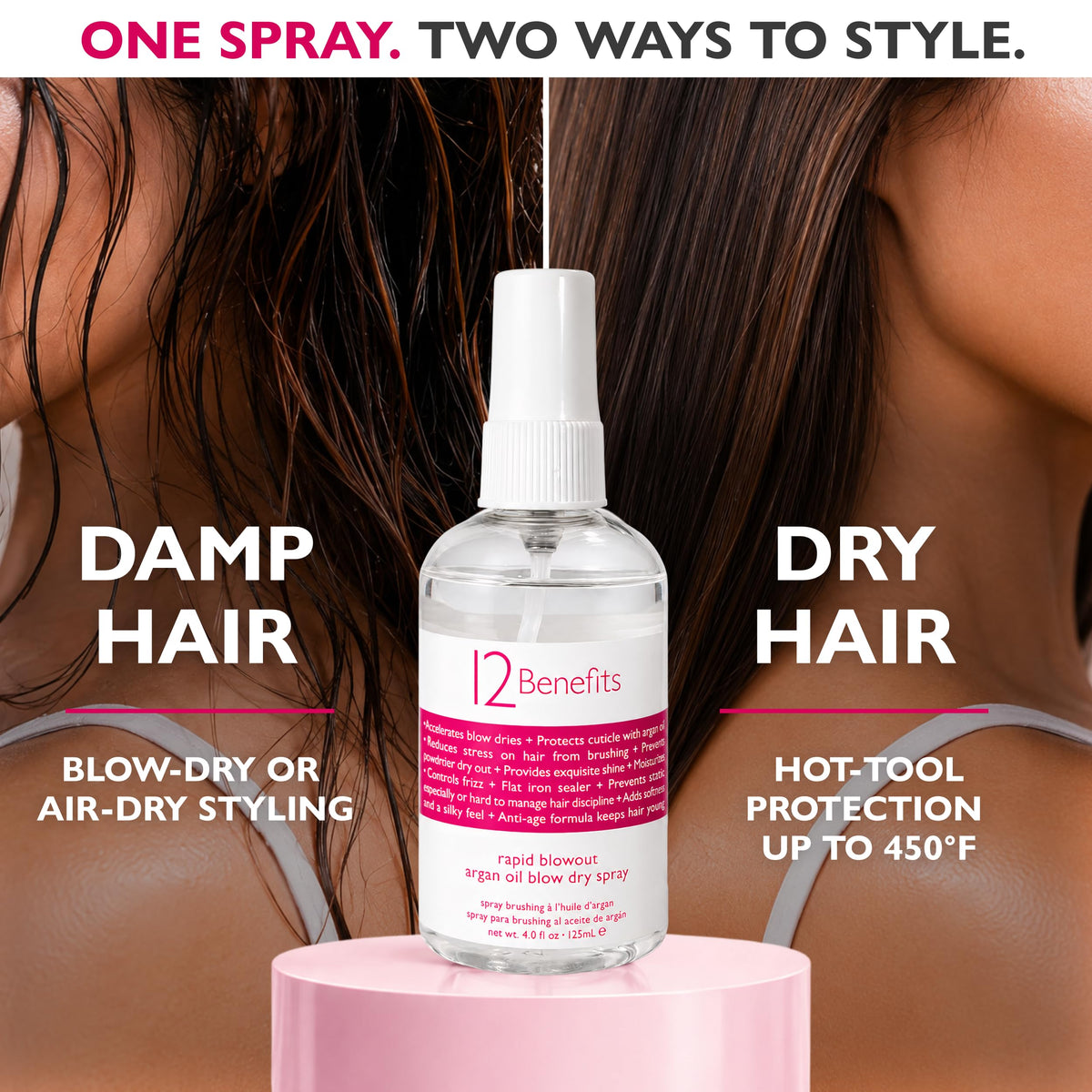 Argan Oil Heat Protectant Spray 4 oz Z8066