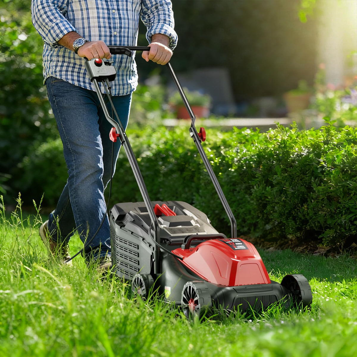16" Corded Lawn Mower with 3-Position Height Adjustment X36189