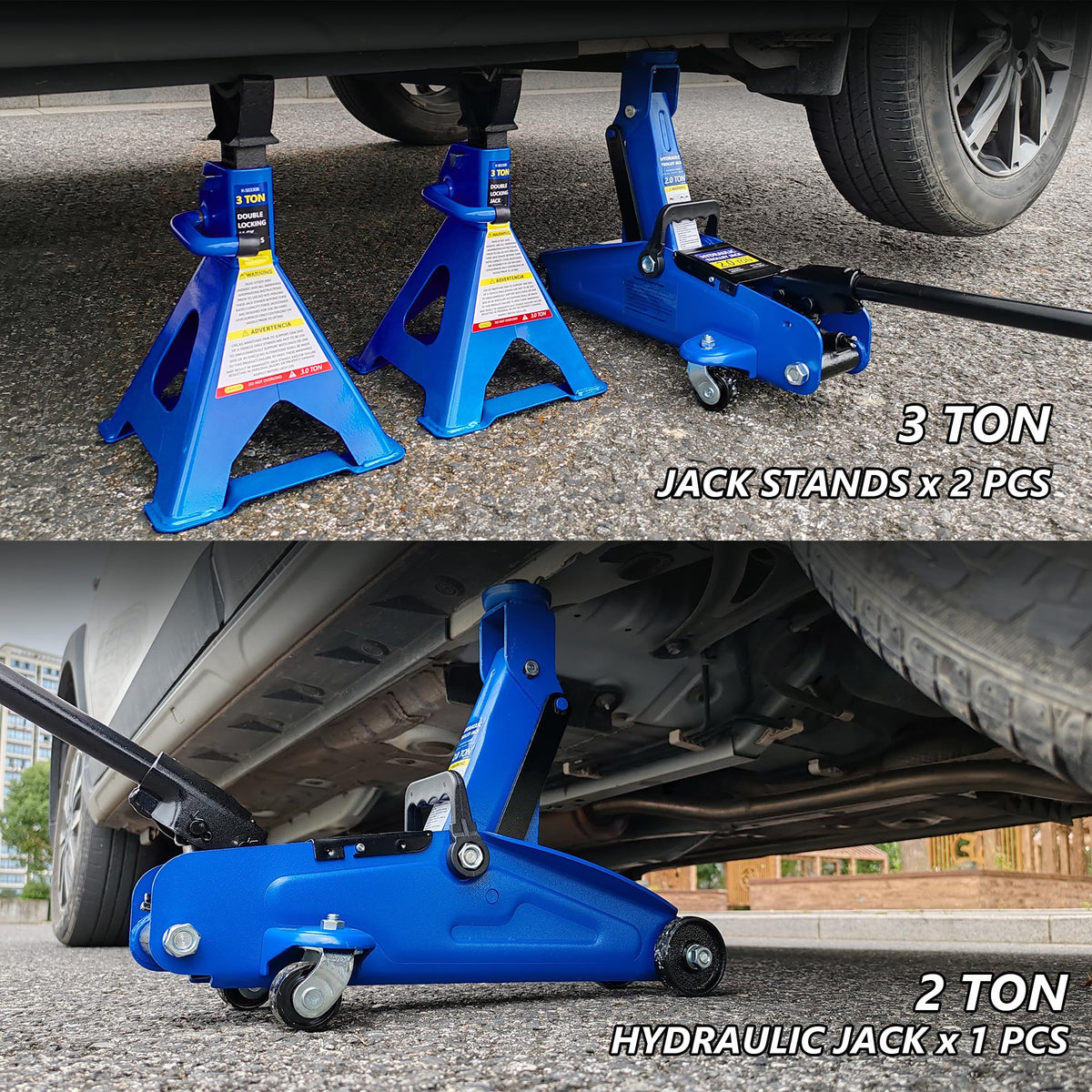 2 Ton Low Profile Hydraulic Floor Jack with Jack Stands N5306
