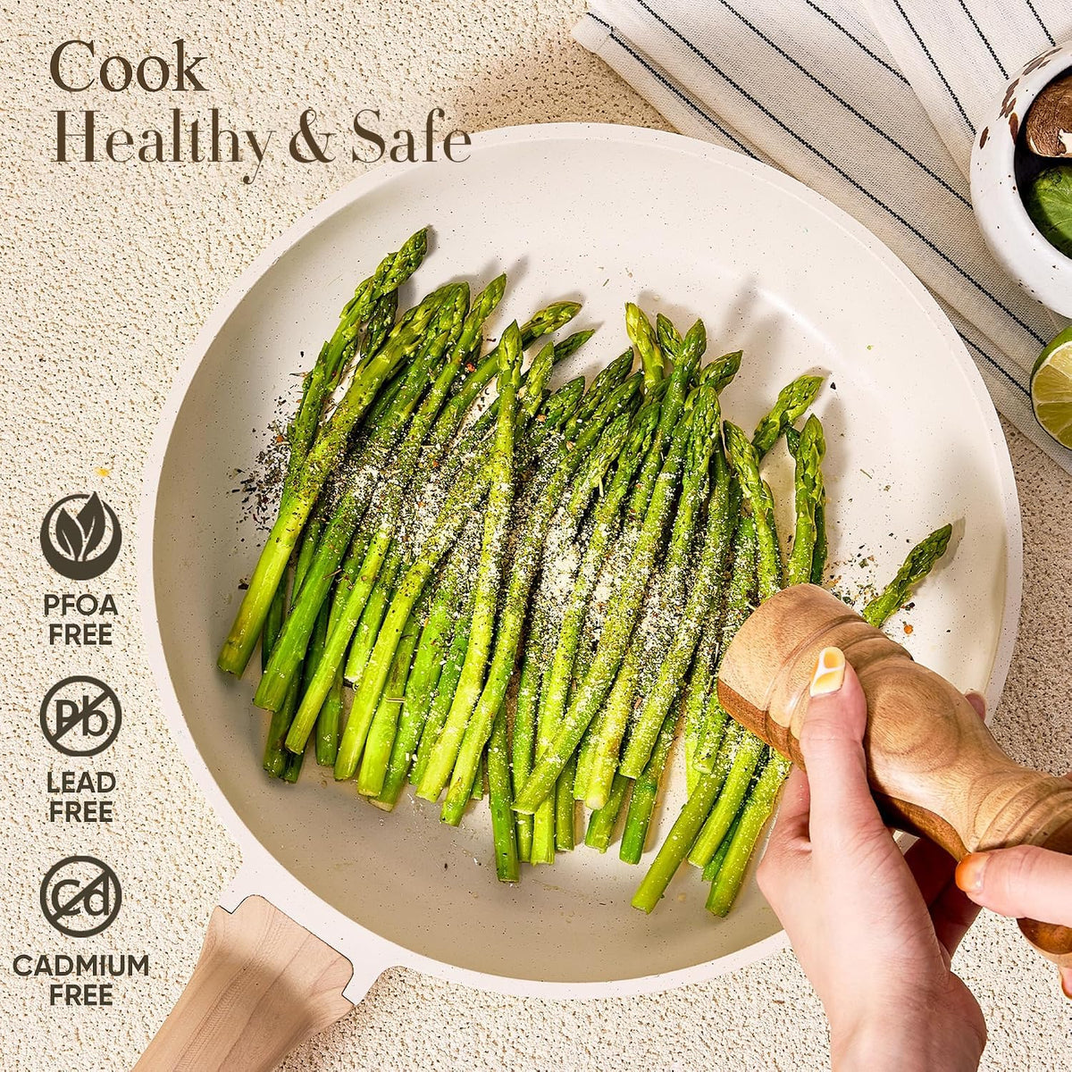 21 Pc Nonstick Cookware Set with Egg Pan Q7723