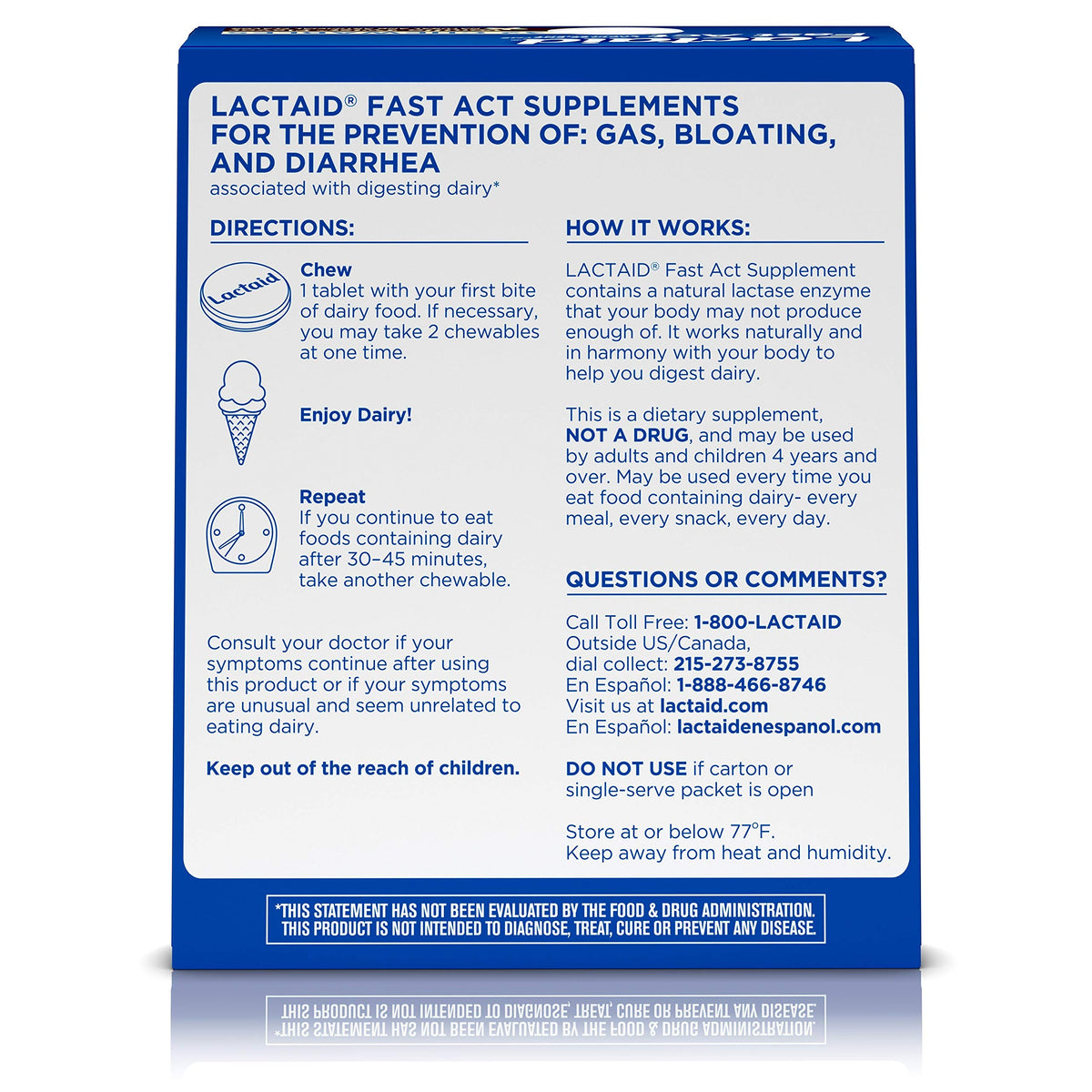 Lactose Intolerance Chewables with Lactase Enzymes, Vanilla Twist, 32 Pks of 1-ct V38237