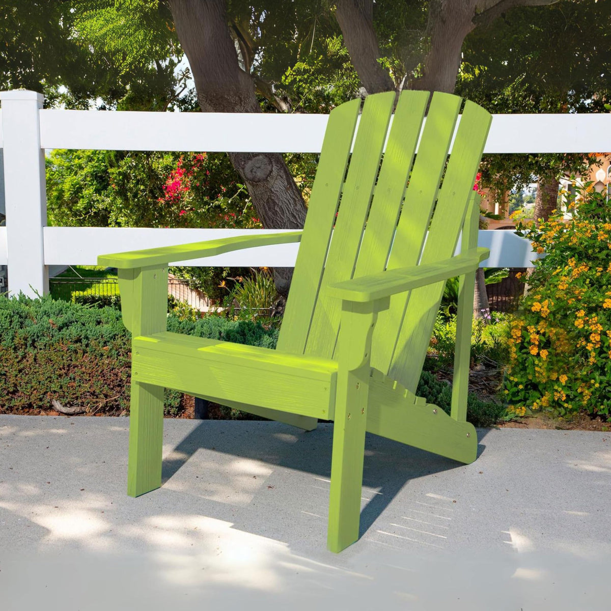 Lime Green Wooden Adirondack Chair H959816